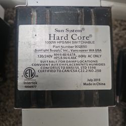 Sun System  Hard Core Ballast
