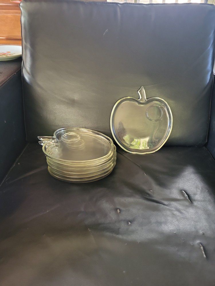 Set Of 7 Apple Plates