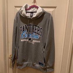NWT Carolina Panthers Hooded Fleece Sweatshirt- Size L