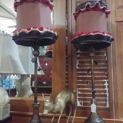 Candle Stick lamps. Set Of 2.