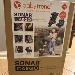 Baby Trend Sonar Cargo 3-Wheel Travel System with EZ-Lift™ 35 PLUS Infant Car Seat - Desert Sage
