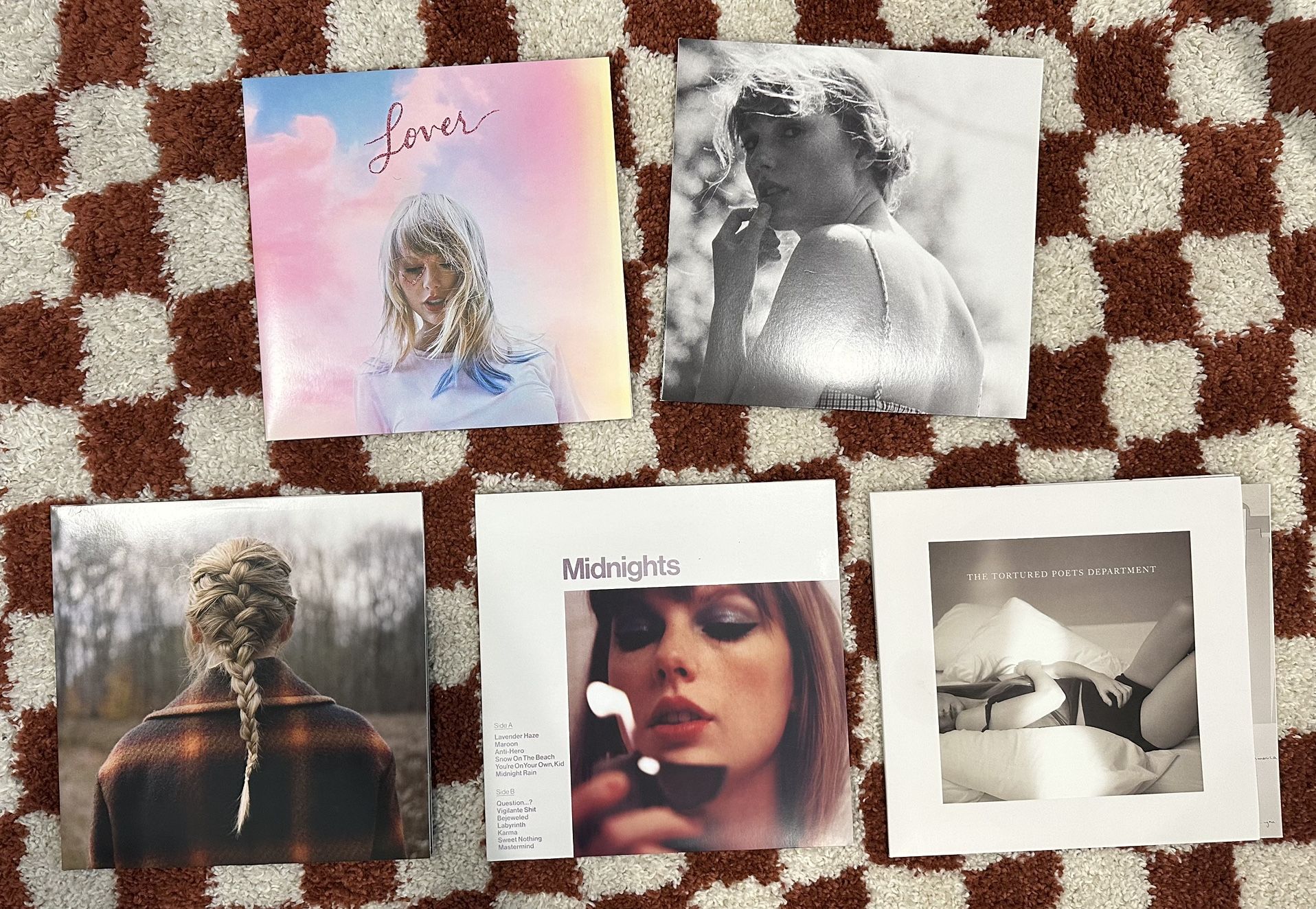 Taylor Swift Vinyl Records - Lover, Folklore, Evermore, Midnights, The Tortured Poets Department - Each Sold Separately - Prices Below