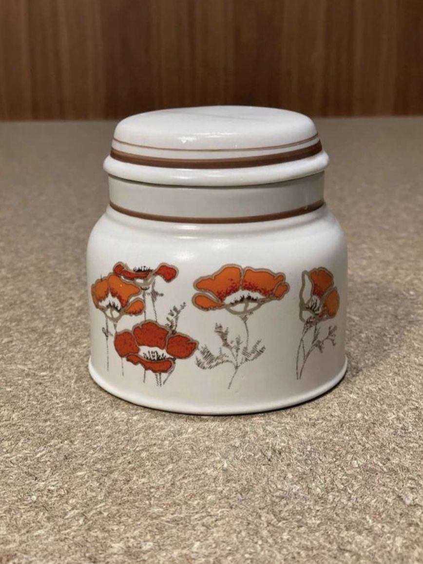 Vintage Royal Doulton Fieldflower Stoneware Ceramic Canister