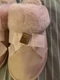 Juicy Couture Y2K Pink Bow 🎀 Vintage Slipper Shoe 7/8