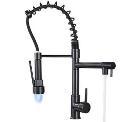 (KF-010) LED Matte Black Smart Door Lock with FingerprModern Commercials Style Double Kitchen Faucet