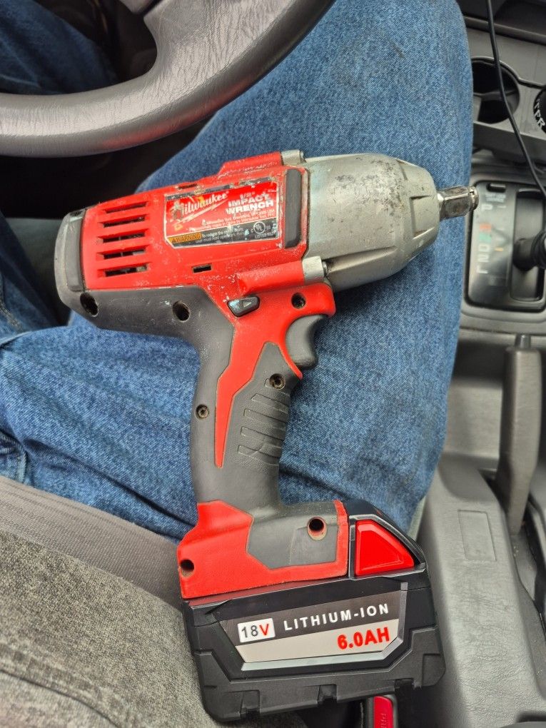 1/2 Milwaukee Impact And Battery