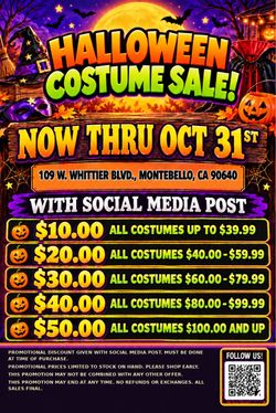 Halloween Costume Sale!