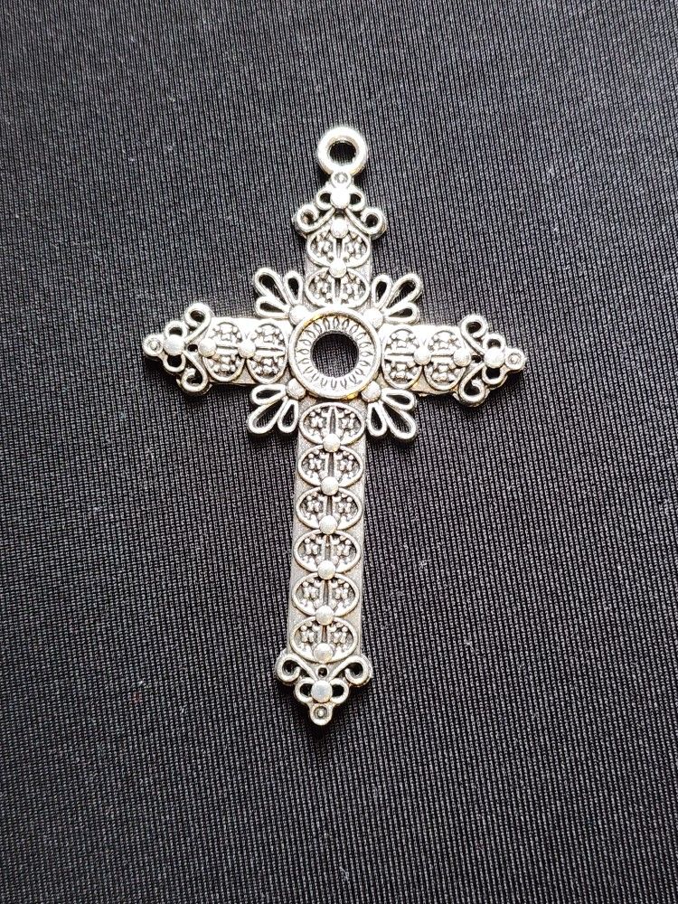 Silver CROSS Charm