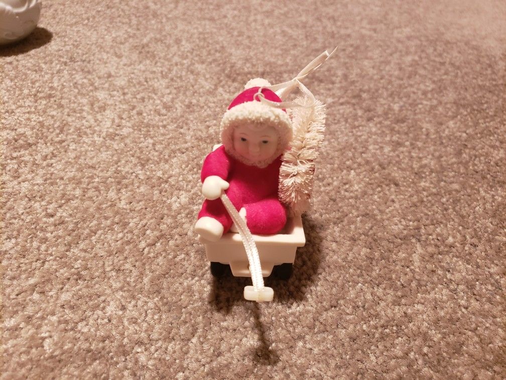 Dept 56 Snowbabies. Rare white wagon