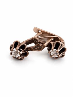 Vintage Silver Earrings with lab-grown Diamonds