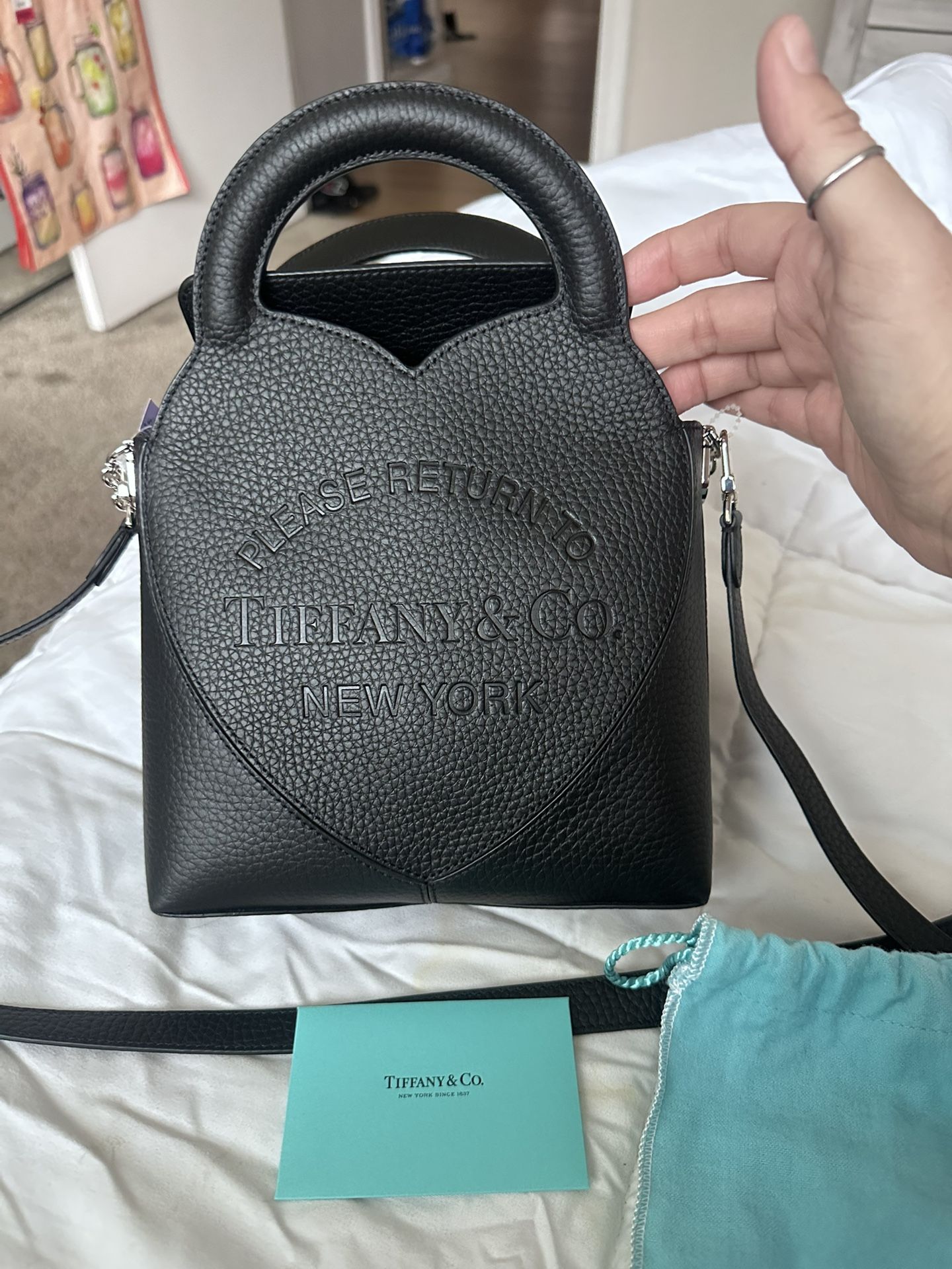 Viral Tiffany & Co Black Leather Bag. VIRAL TIKTOK 