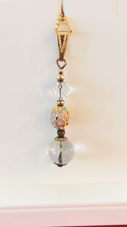 Crystal and Cloisonné Pendant