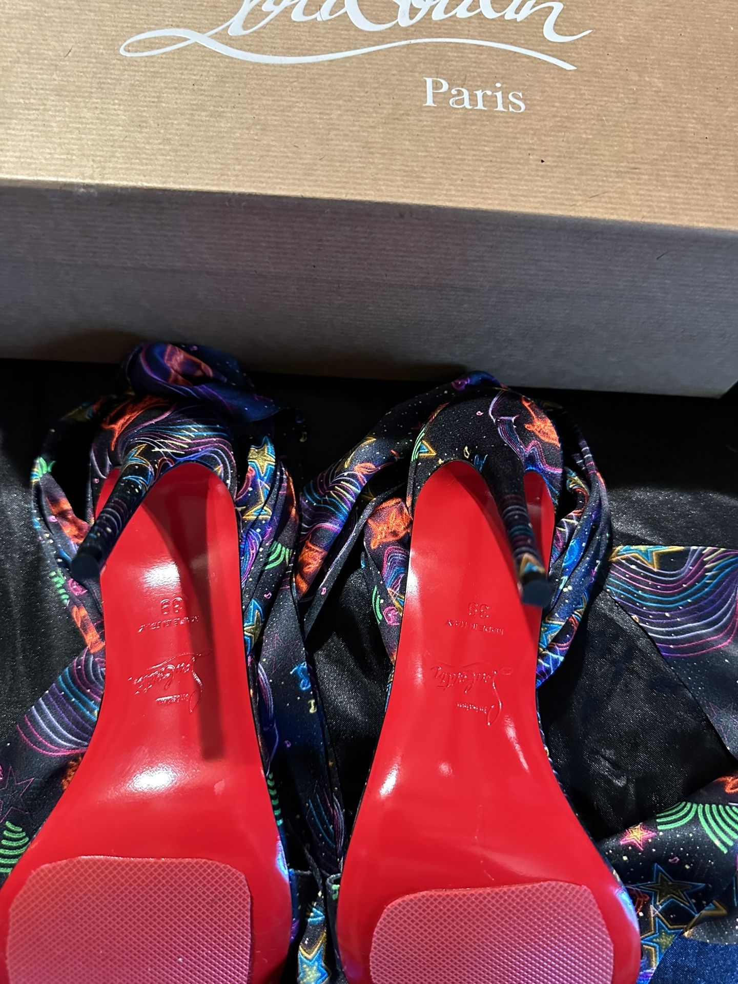Christian Louboutin Red Bottoms Tie Up Heels Size