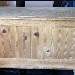 Natural Wood Toy Box