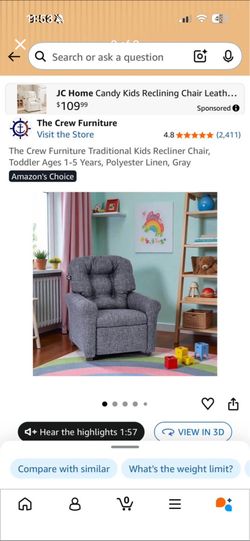 Toddler recliner