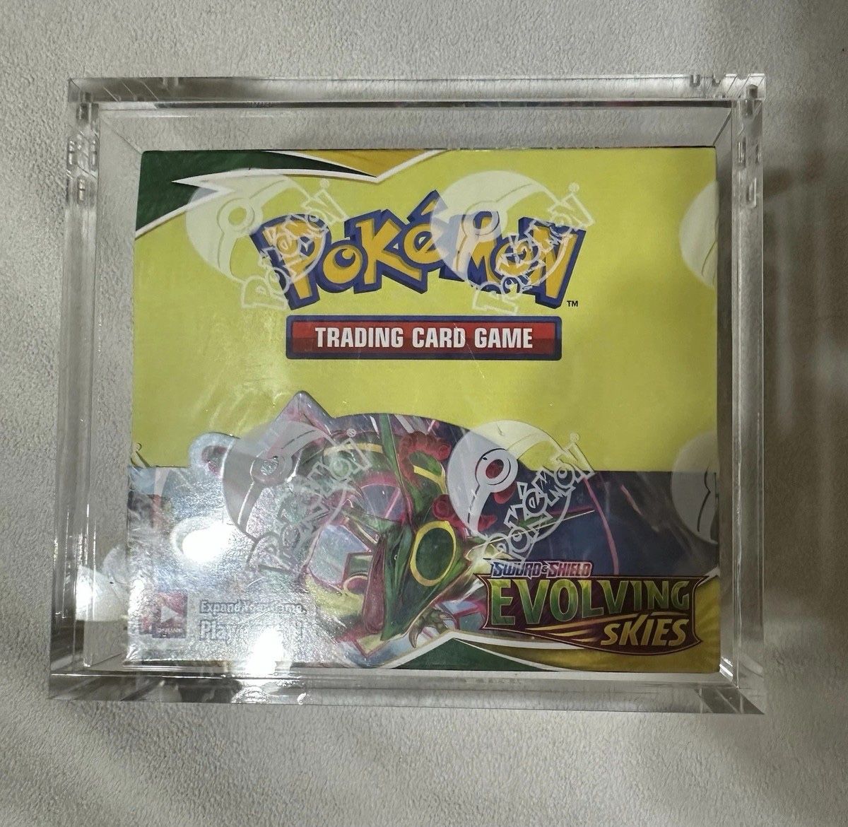 Pokemon Evolving Skies Booster Box Factory Sealed (Acrylic Case Included)