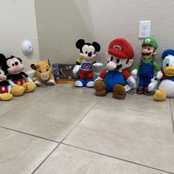 Stuffed Disney/Mario Toys