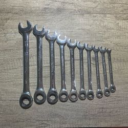 Ten GearWrench Combination Ratcheting Wrenches