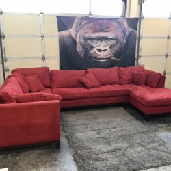 (We Deliver) Large Microfiber Sectional