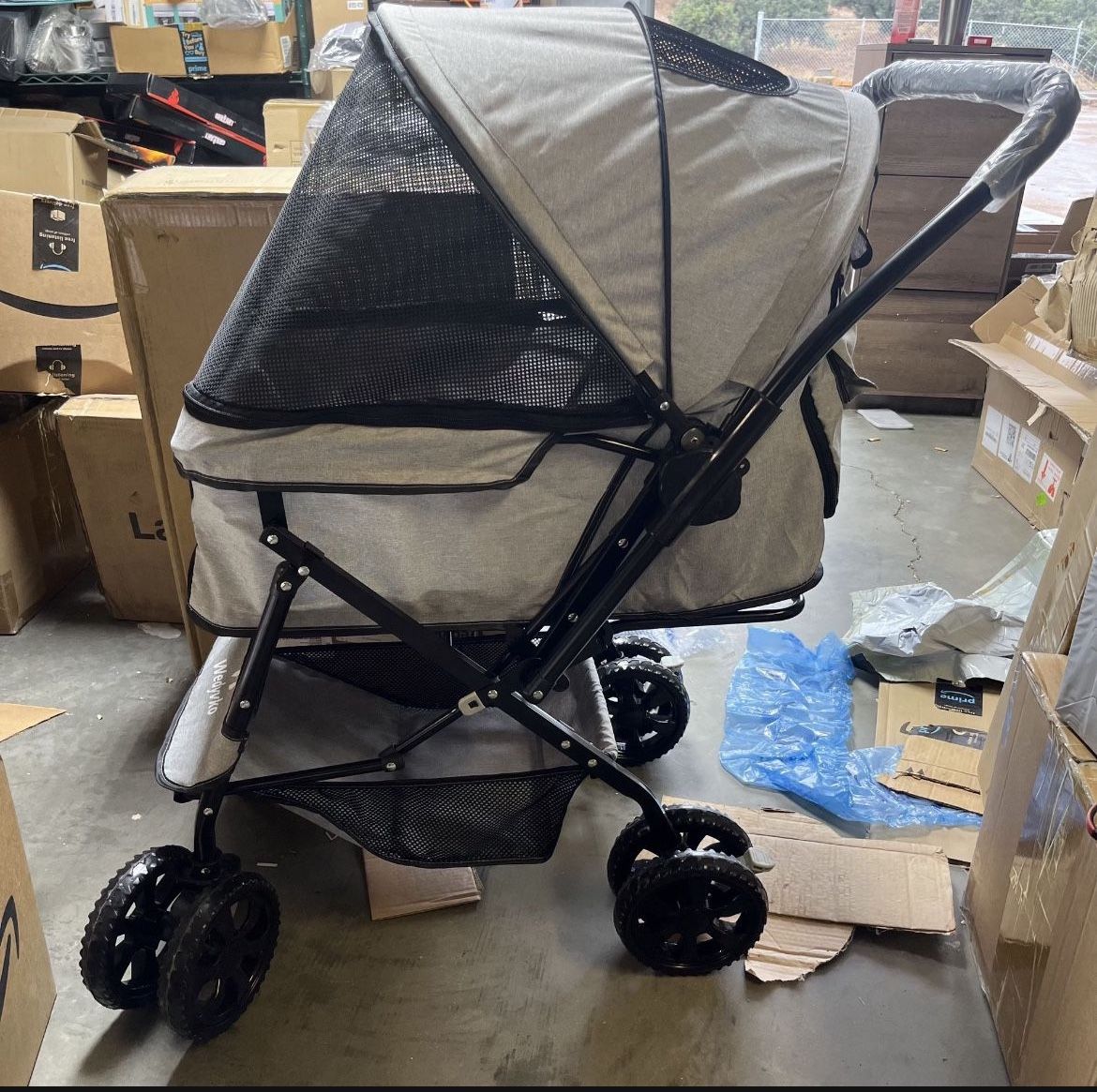 Wedyvko Pet Stroller - Dog Strollers for Medium Dogs and Cats with Reversible Handle, Easy to Walking Dog Stroller 360 Rotating Front Puppy Stroller f