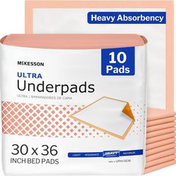 ► McKesson Ultra Heavy Absorbency Disposable Underpads 30x36” (Model UPHV3036)