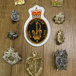 Australian Military Pins Badges Patch Assorted Lot Of 11 Items