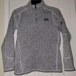 
Patagonia 1/4 Zip Fleece Pullover Gray Youth Size XL (14)
