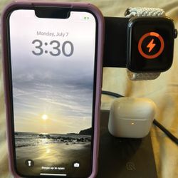 3 in one fast wireless charger (iphone, airpods, apple watch charger)
