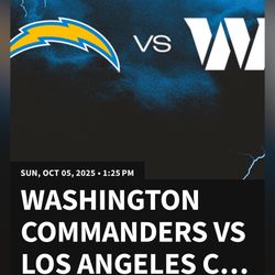 Chargers vs Commanders Tickets!! 