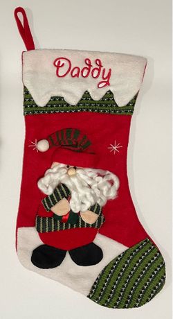 Personal Creations 3D Plush Santa "Daddy" Christmas Stocking
