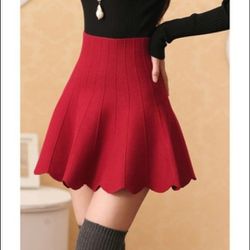 Candie's Red Knit Women's Skirt.