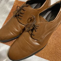 VAN HEUSEN Men’s Larry Dress Shoes Light Cognac Brown Size 11