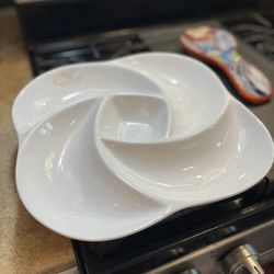 Large White Ceramic Serving Plates 