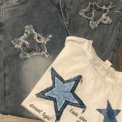 stars t-shirt & jeans