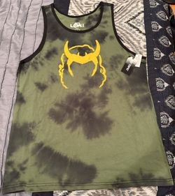 Marvel Loki Helmet Tie-Dye Tank Top