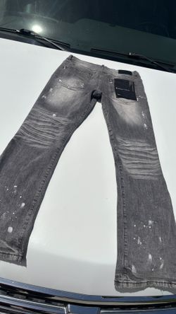 Flared purple jeans
