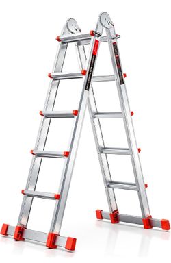 🔥new inbox🔥17.5 Ft Telescoping Ladder, Multi Position Extension Ladder
330 lbs Capacity A Frame Folding Ladder with Stabilizer Bar