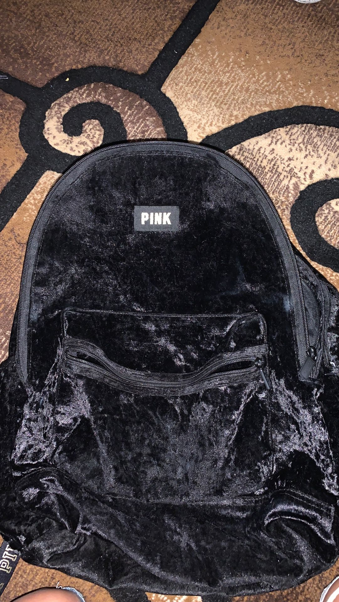Pink Velvet Laptop Backpack