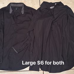 Men Black Button Up Shirts