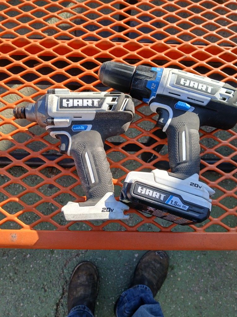 Impact And Drill Sethart Impact Hart Drill And 1 20 Volt Battery