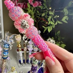 Pink Bunny Bow Ink Pen
