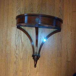 Gorgeous Floating Shelf With Leather Top