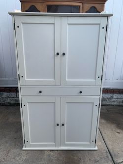 White Ikea Hemnes Style Computer Cabinet $85 OBO!