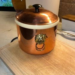  Vintage Antique Ice Bucket Copper Craft Guild 9” 