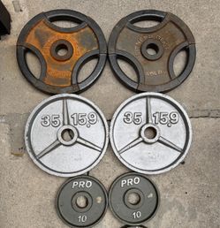 Olympic weights solid workout weights $140