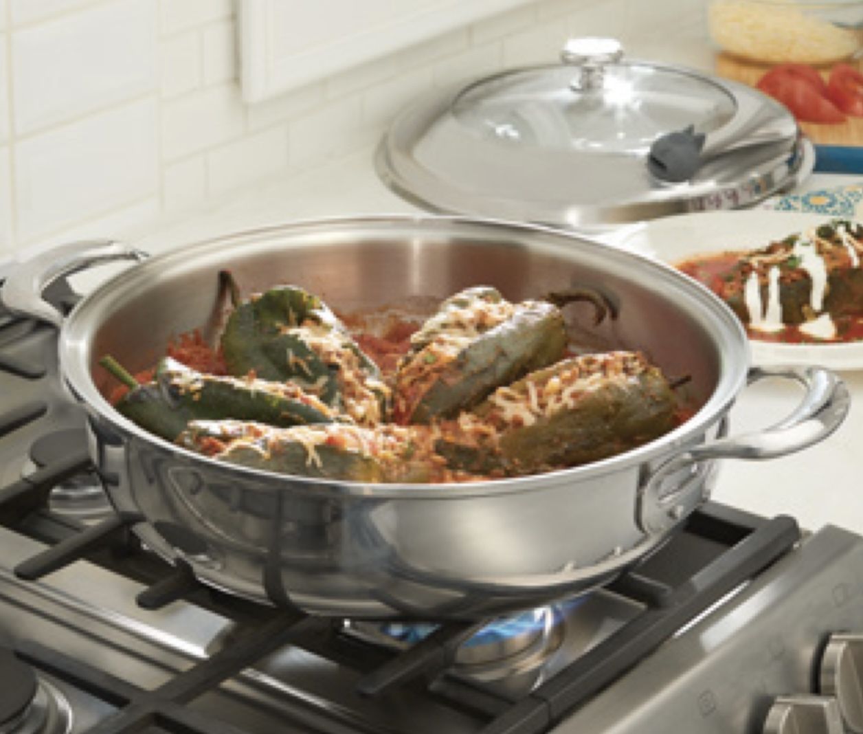 Caserola De 6-qt Vida Sana 5-ply De Princess House