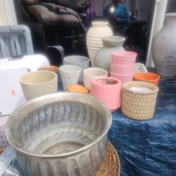 PLANT POTS ASSORTED CLAY  CERAMIC $2  To $20