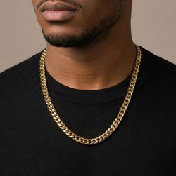 Gold Plated Cuban Link 26" W/ 8" bracelet