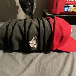 Variety Of Baseball Team Fitted Hats