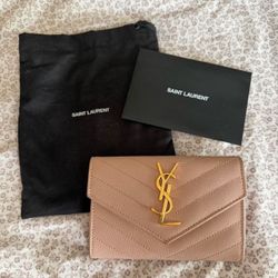 Ysl rose gold wallet